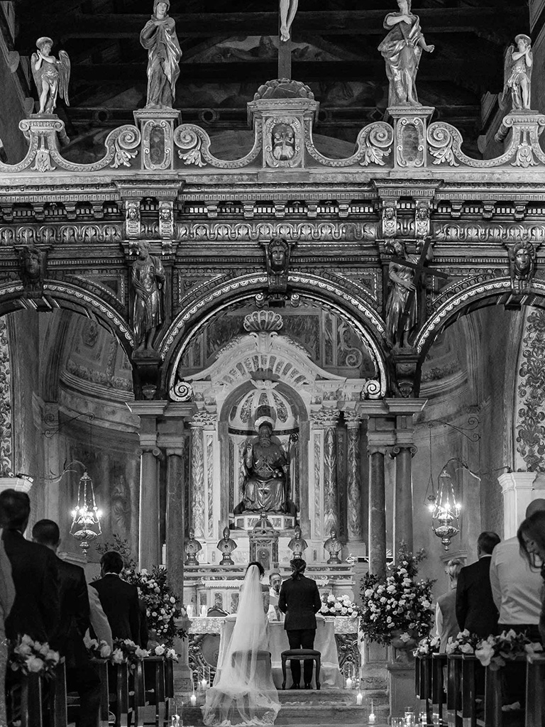 A religious ceremony inside a Venetian Church